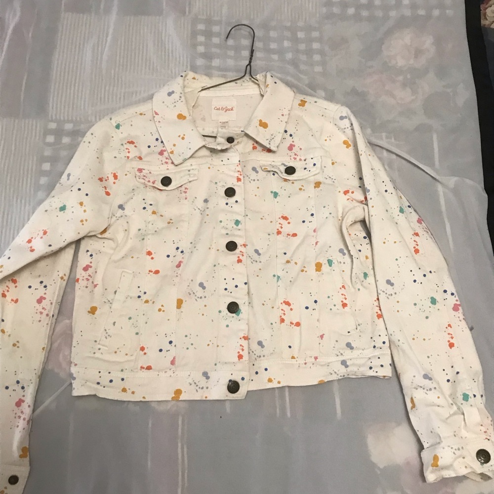 Cat & Jack White Denim XL (14-16) Girls Jacket